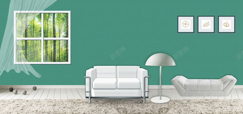 绿色简约风家装家纺促销素材 免费下载，点亮你的电商页面